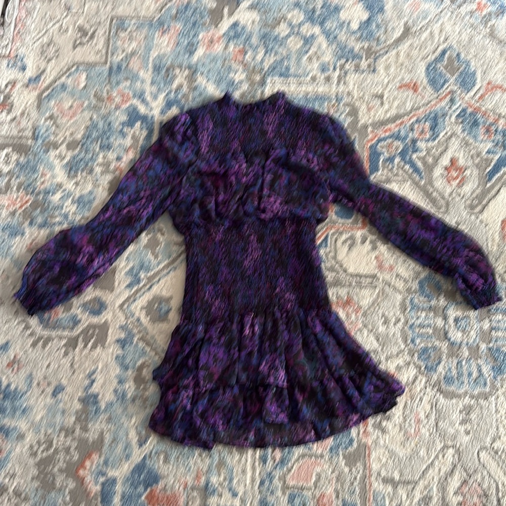 Aqua high neck dress